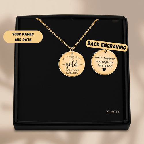 50th Gold Anniversary Coin Necklace