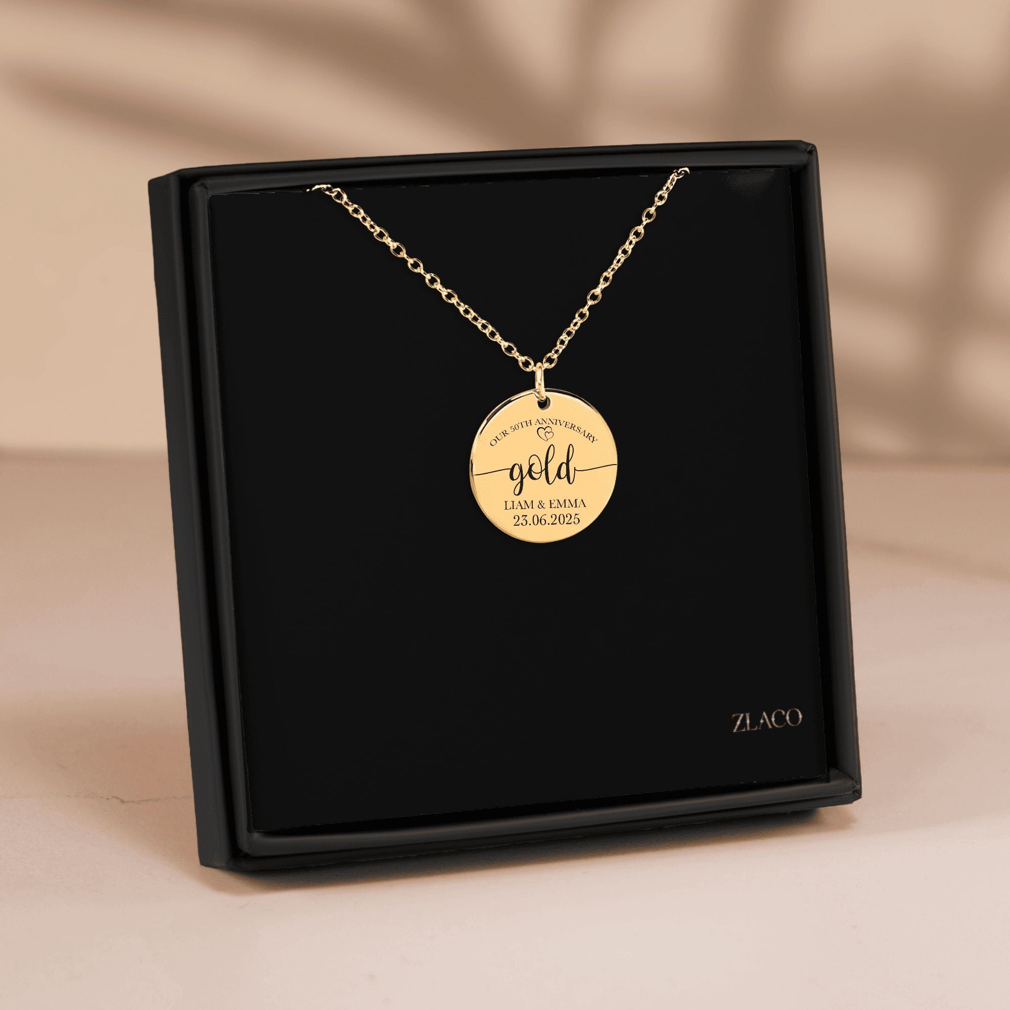 50th Gold Anniversary Coin Necklace