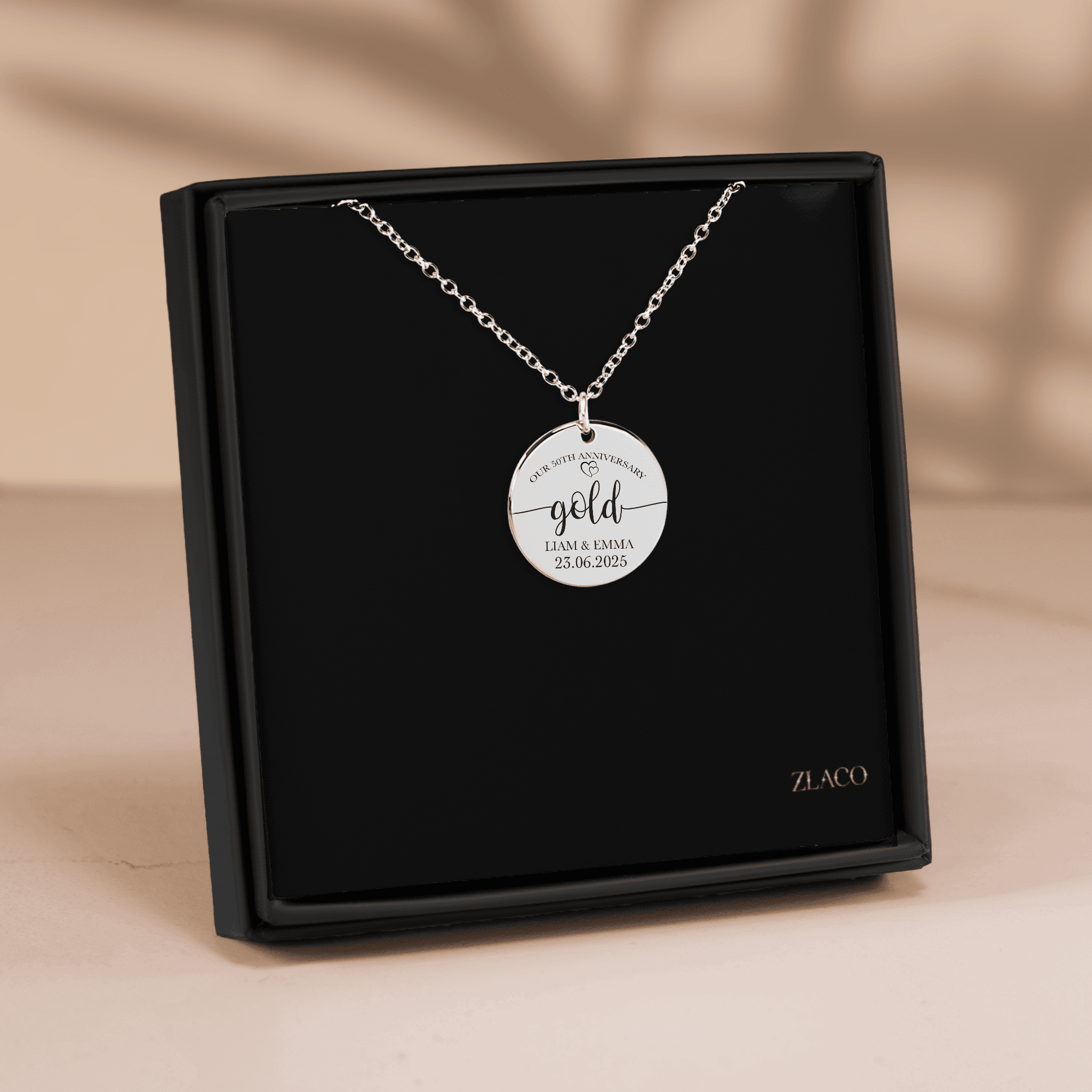 50th Gold Anniversary Coin Necklace