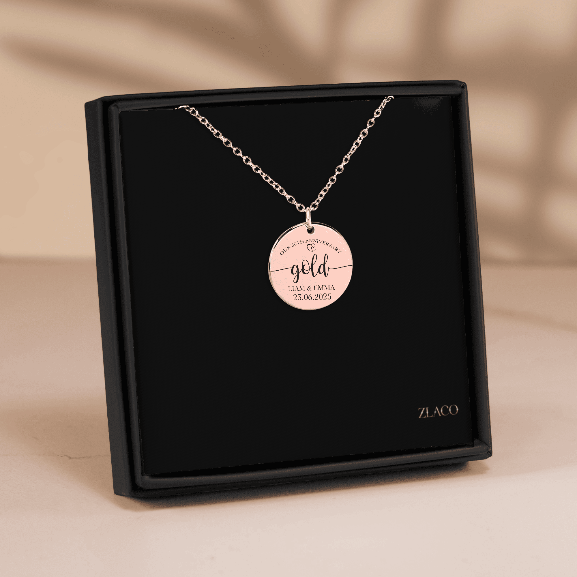 50th Gold Anniversary Coin Necklace