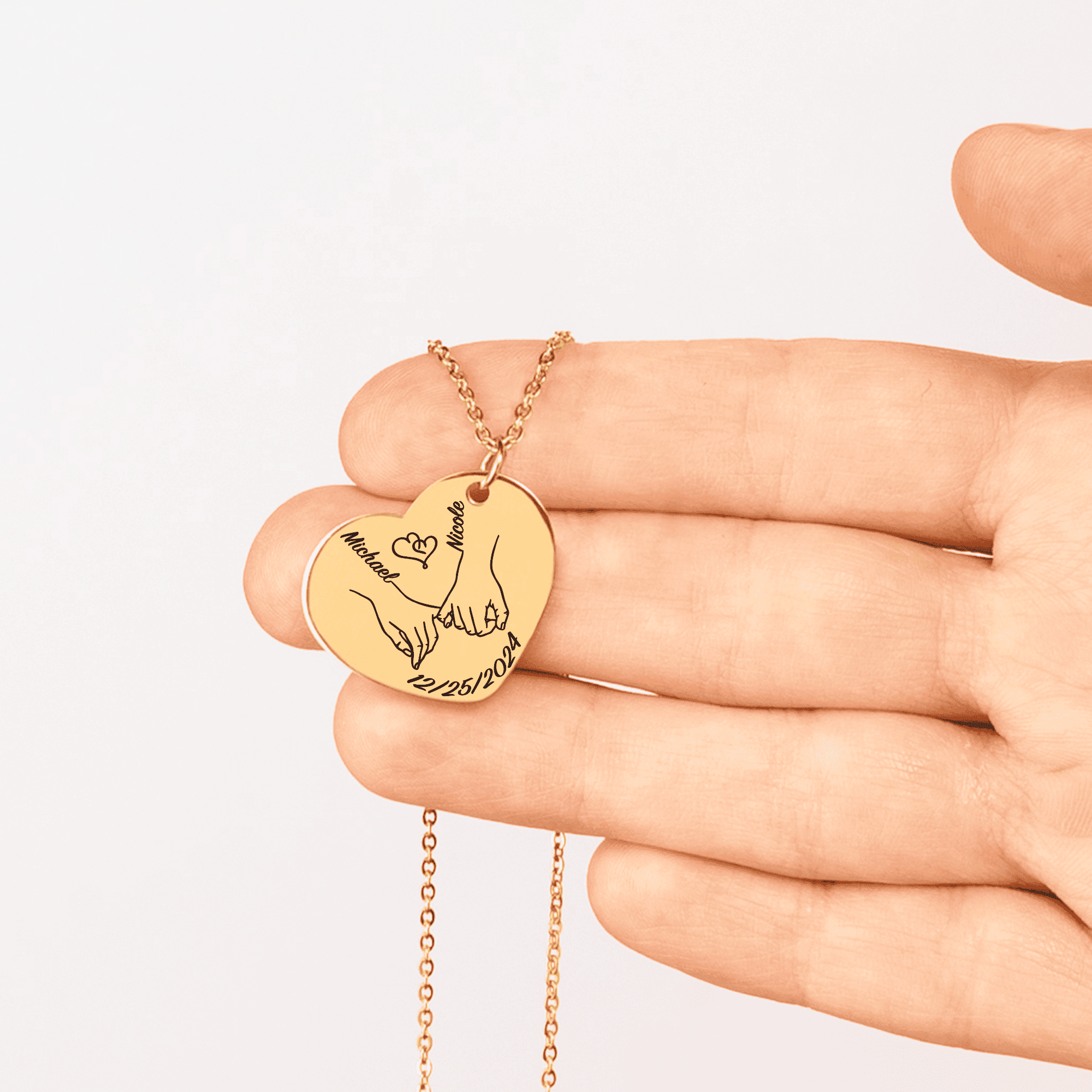 Our first christmas together Heart Necklace